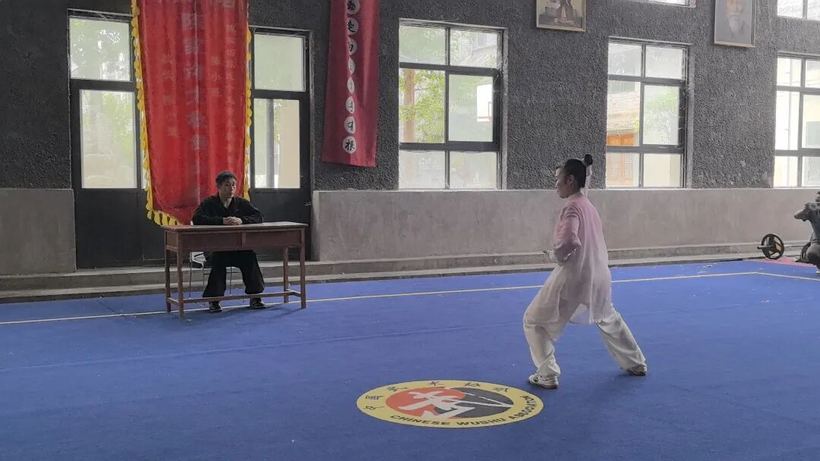 陈家沟太极拳学校初级教练员技术考试现场